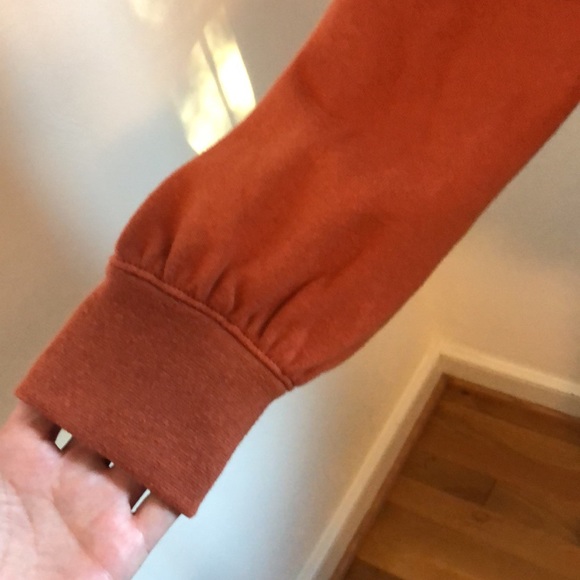 NWT Madewell front lace sweat shirt in rust - Picture 3 of 7